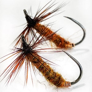 Kebari Rusty Brown Killer Bug: Pack of 2 flies , Tenkara, fly fishing, Tenkara fly pattern, Kebari fly pattern, TYROAM, Trout fly,