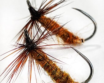 Kebari Rusty Brown Killer Bug: Pack of 2 flies , Tenkara, fly fishing, Tenkara fly pattern, Kebari fly pattern, TYROAM, Trout fly,