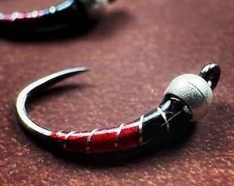Two-Timing Midge Fly: Tungsten Bead, Black Nickel Hook (3 Pack)