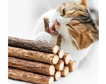 Matatabi Chew Sticks - All Natural Silvervine - Great Catnip Alternative - Cat Toy/Treat And Gift For Cat Lovers.