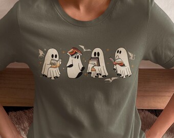 Fourth Wing Inspired Ghost Book Shirt, Basgiath Gift, Bookish Ghost Tee, Dragon Rider, 4th Wing, Book Girl Gift, Fall Shirt, Halloween Tee