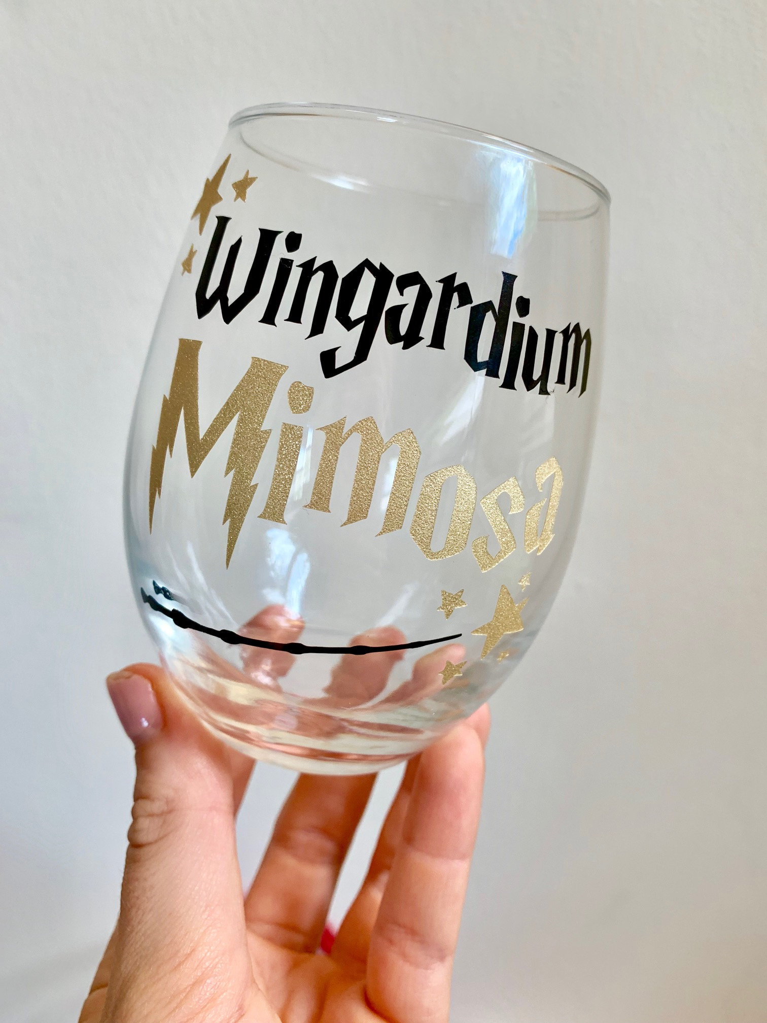 Wingardium Mimosa Wine Glass, Harry INSPIRED Wine Glass, HP Inspired Wine  Glass, HP Inspired Gift, Mimosa Wine Glass, Potter Inspired - Etsy