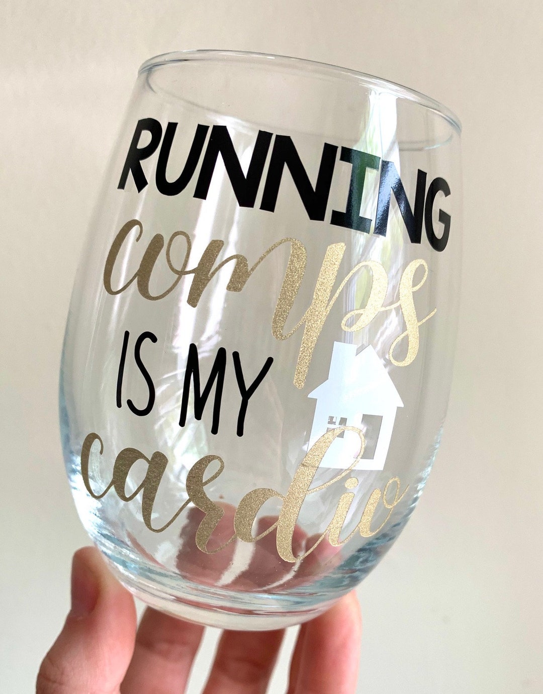 Running Comps is My Cardio Wine Glass, Realtor Wine Glass, Realtor Gift