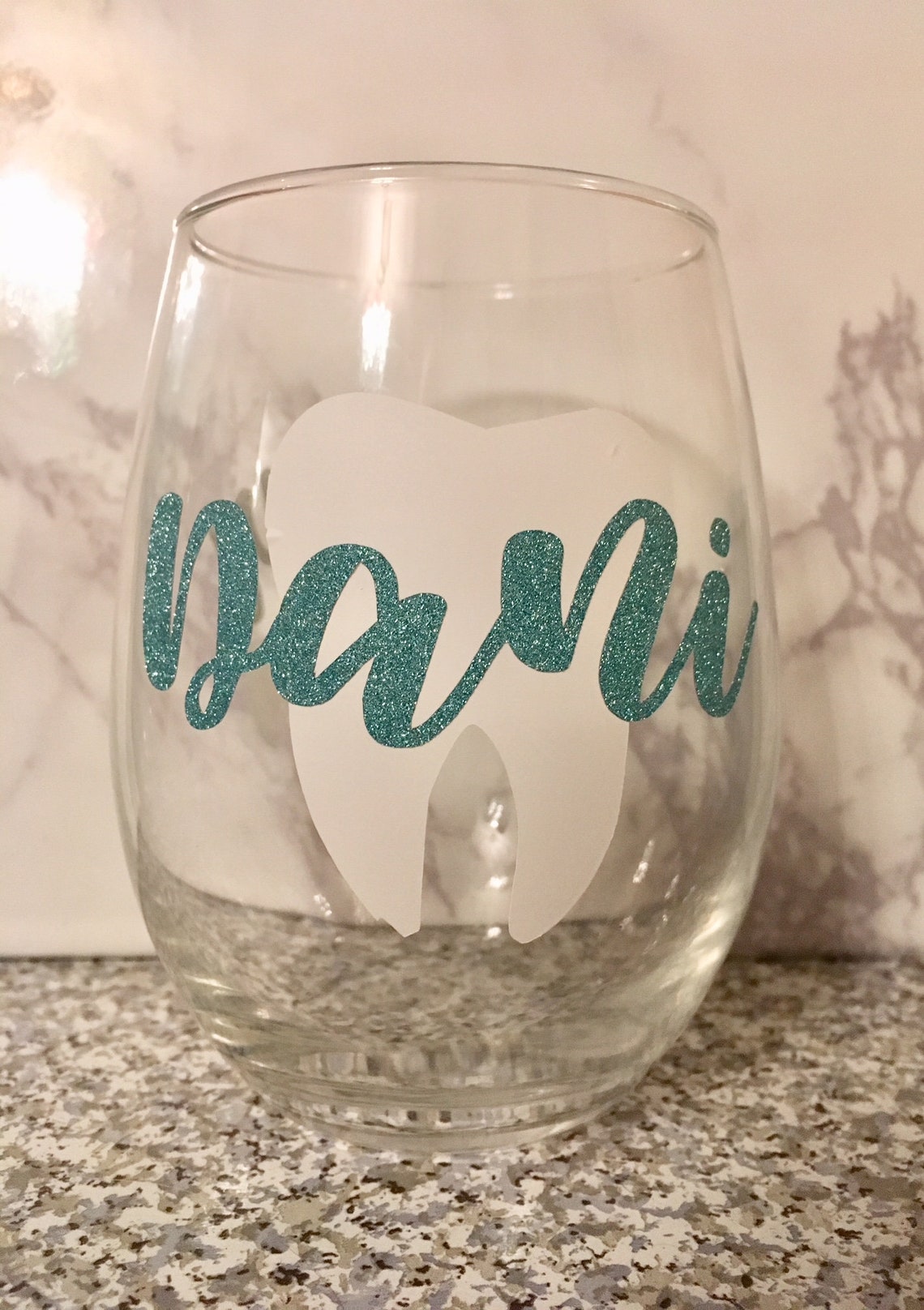 Dental Hygienist Wine Glass Dentist Wine Glass Personalized Etsy