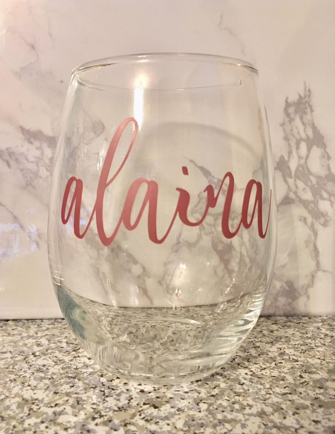 Personalized Wine Glass Custom Wine Glass Name Wine Glass Etsy