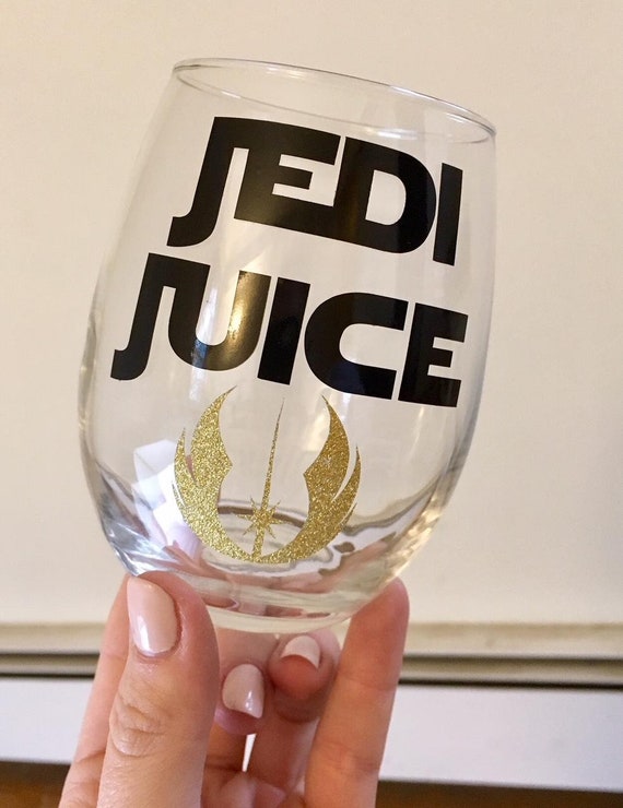 Jedi Juice Wine Glass, Jedi Wine Glass, Star Gift, Star Wine Glass