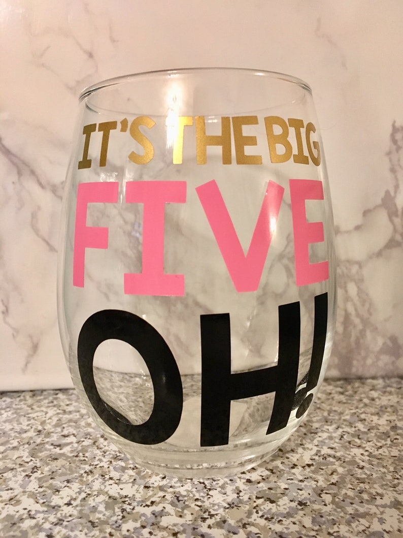 Personalized 50th Gift 50 Birthday Gift 50th Birthday Wine Glass 50 Wine Glass 50th Birthday Gift Birthday Gift for Her