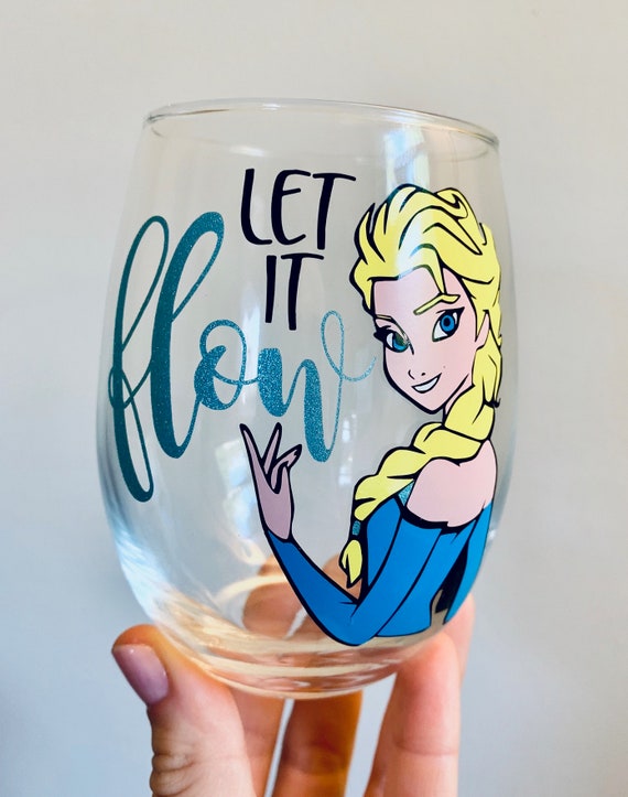 How to Make Disney Princess Glitter Wine Glasses - Kelly Does Life