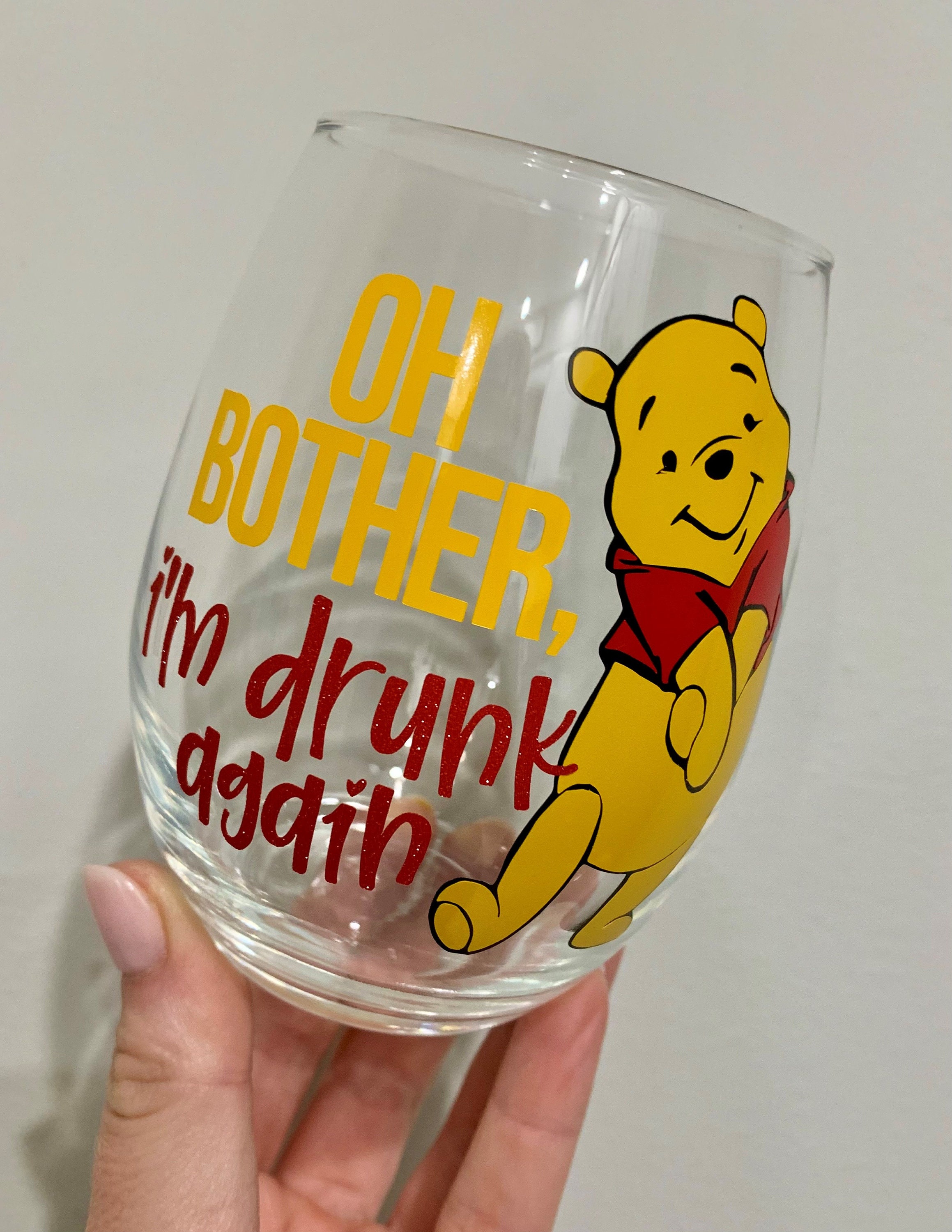 Winnie the Pooh Wine Glasses - Etsy