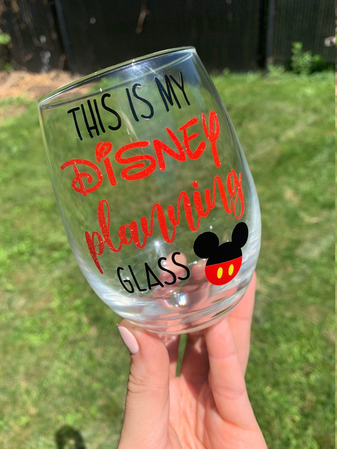 This is My Disney Planning Wine Glass, Disney Inspired Wine Glass