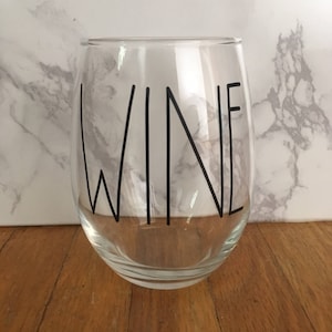 Rae Dunn Inspired Wine Glass