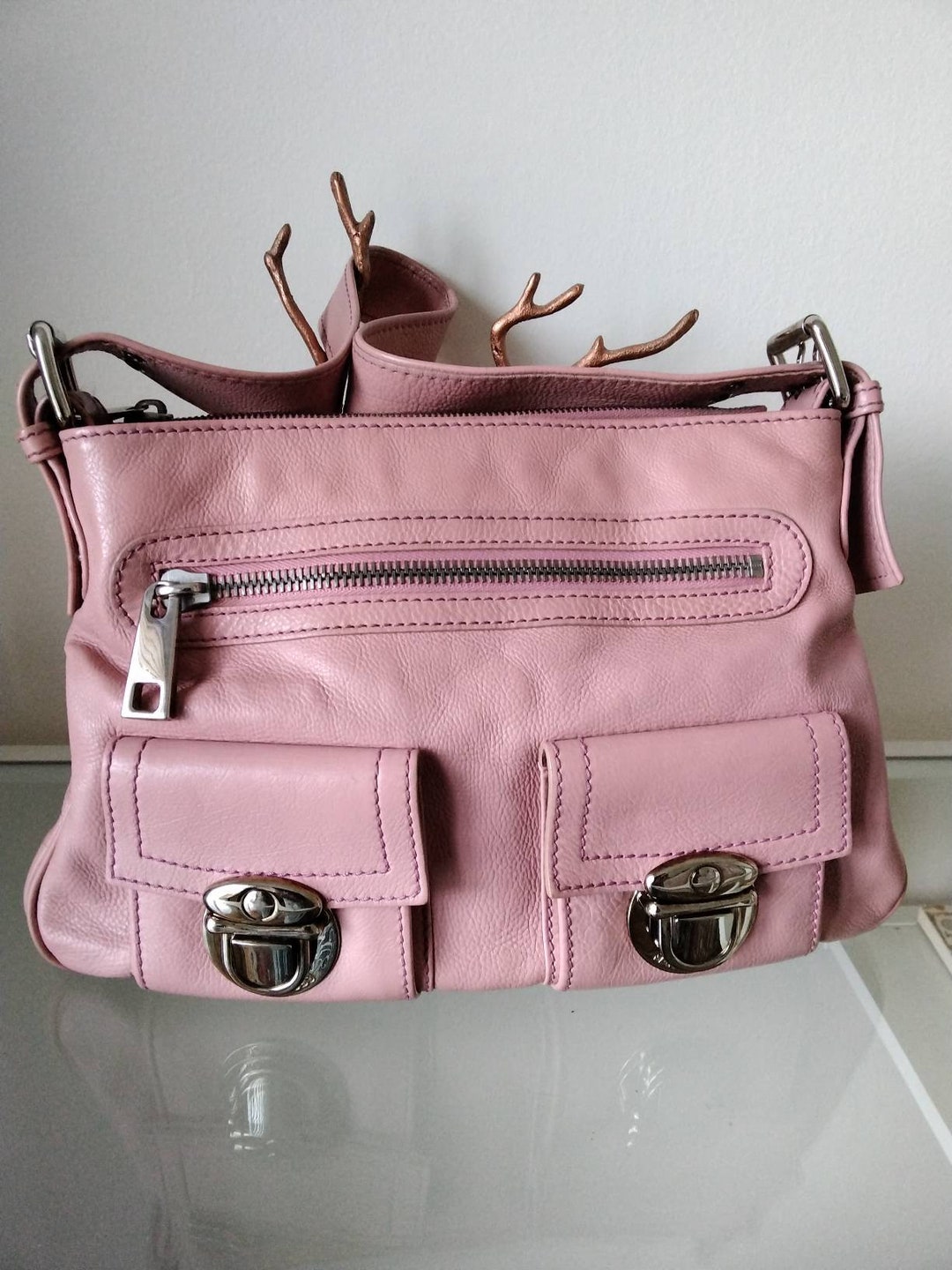 Marc Jacobs Lolly Pink All Leather Shoulder Bag Made in Italy - Etsy