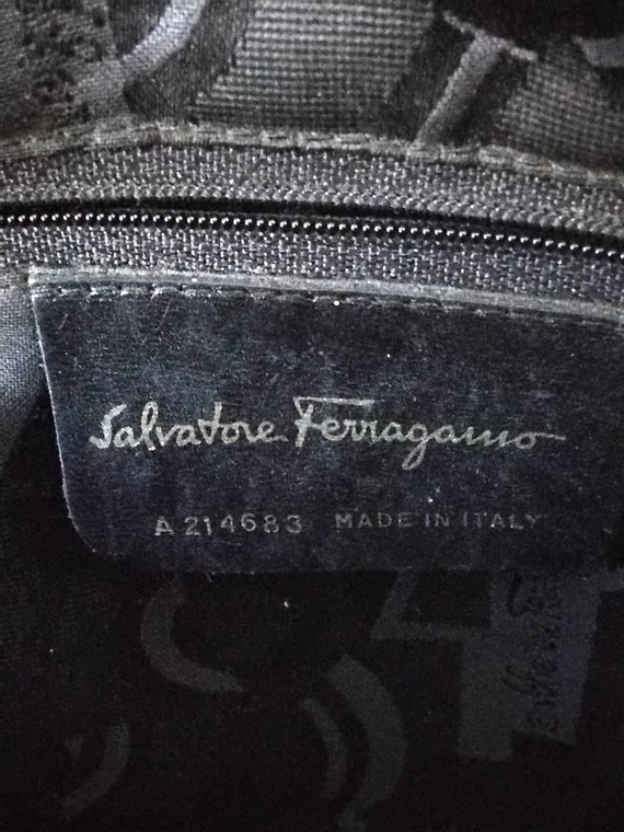 Salvatore Ferragamo Vara Vintage Black Leather Camera Bag