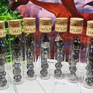 Vax'ildan Dice Set, Vox Machina Dice for Pen & Paper Roleplay