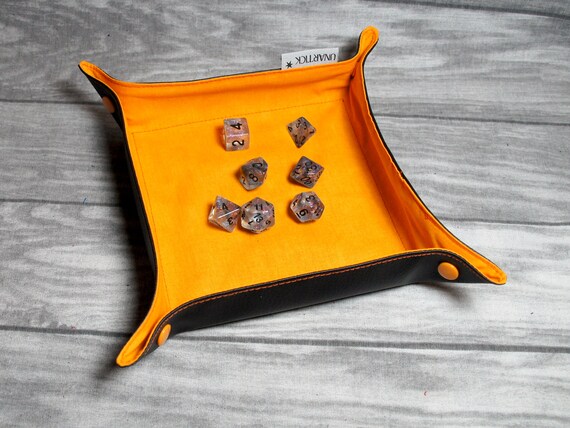 Faltbares Wurfel Tablett Orange Wurfelbrett Dice Tray Etsy