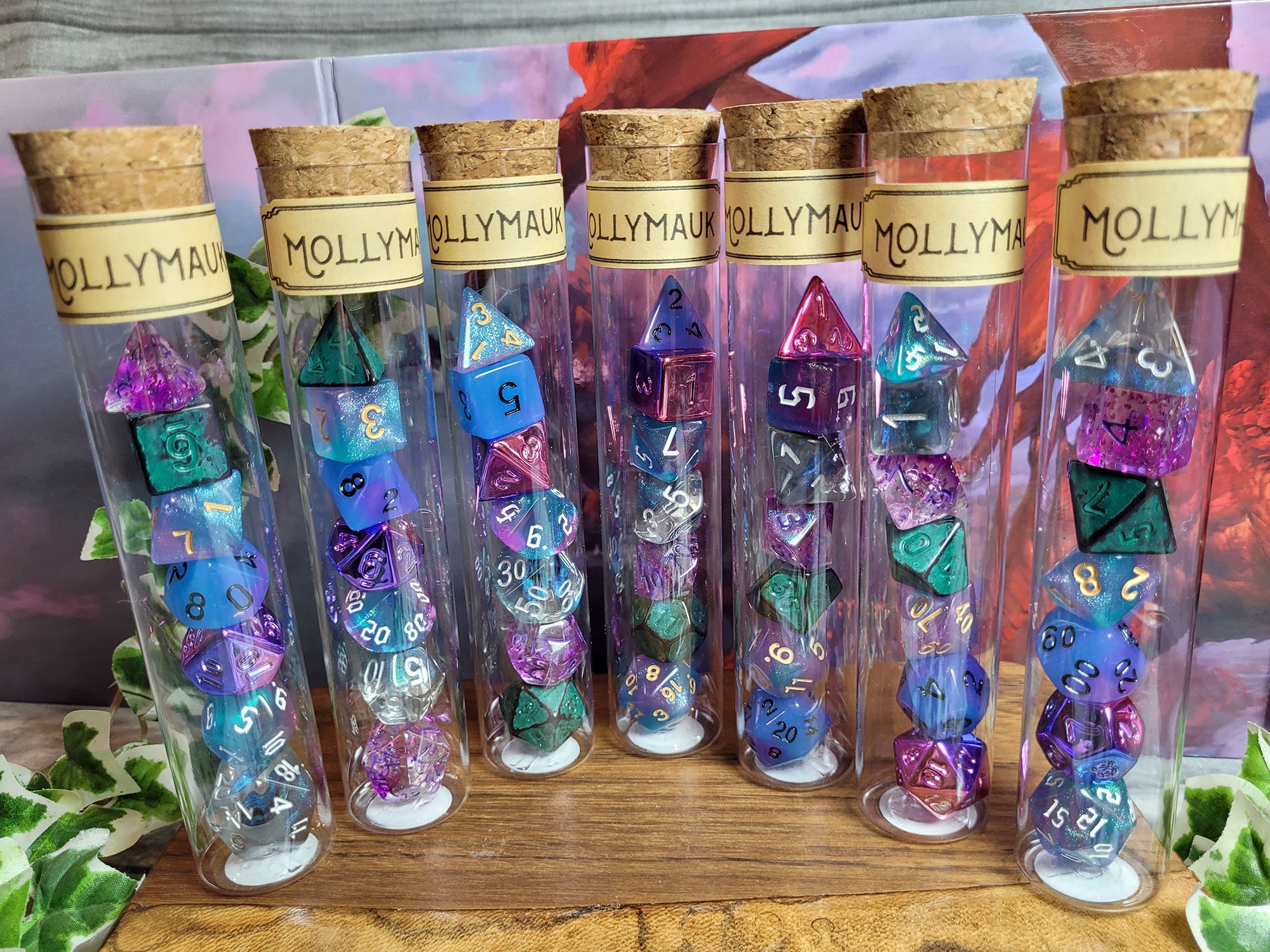 Mollymauk Tealeaf Dice Set, Dice for Pen & Paper Role Playing
