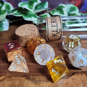 Cleric dice set, dice for Dungeons & Dragons or other pen and paper role playing games Design 2