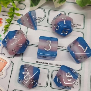 Transgender Pride Dice Set with Stickers