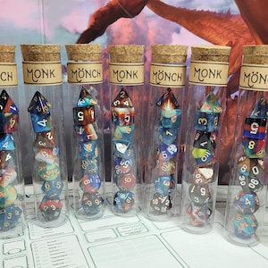 Monk dice set, dice for Dungeons & Dragons or other pen and paper role playing games