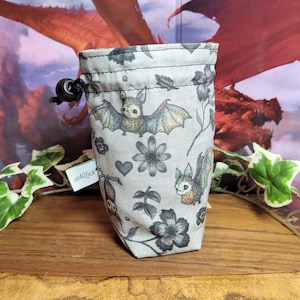 Würfelbeutel Fledermäuse, Dice Bag Würfelsäckchen