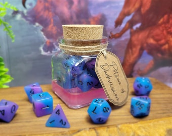 Potion of Darkvision Magic Potion, RPG Dice Set Polyhedral Dice