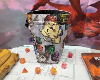 Würfelbeutel Adventuring Dogs für bis zu 150 Würfel, Dice Bag