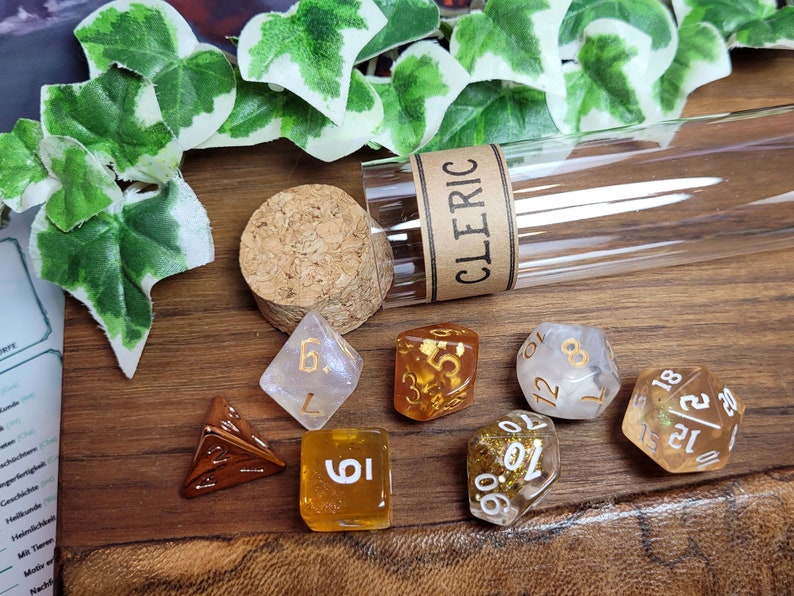 Cleric dice set, dice for Dungeons & Dragons or other pen and paper role playing games Design 3
