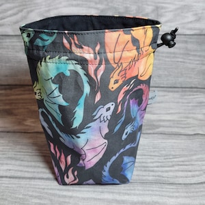 Dice bag Rainbow Dragons for up to 150 dice, Dice Bag