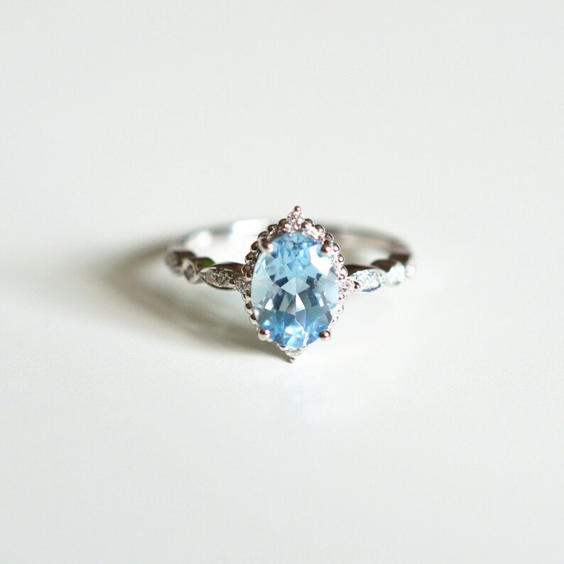 vintage aquamarine engagement rings vintage aquamarine engagement rings
