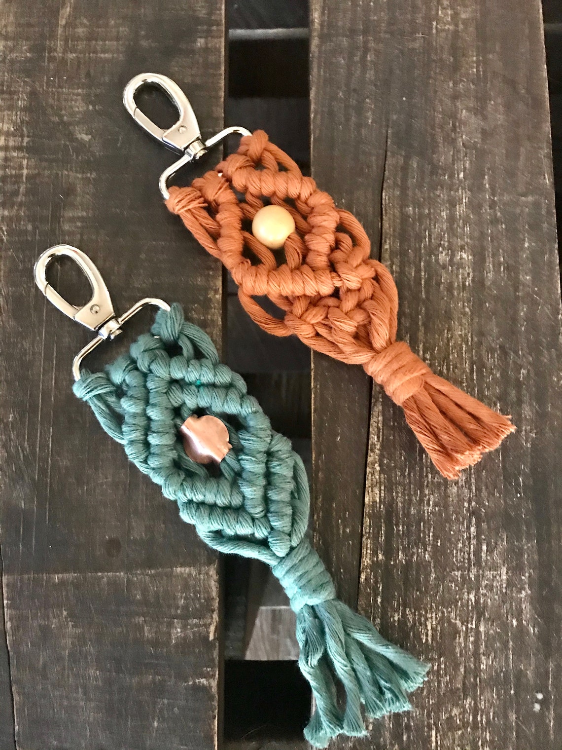 Two Macrame Keychain Kits/Digital Video Tutorial/Zoom Etsy