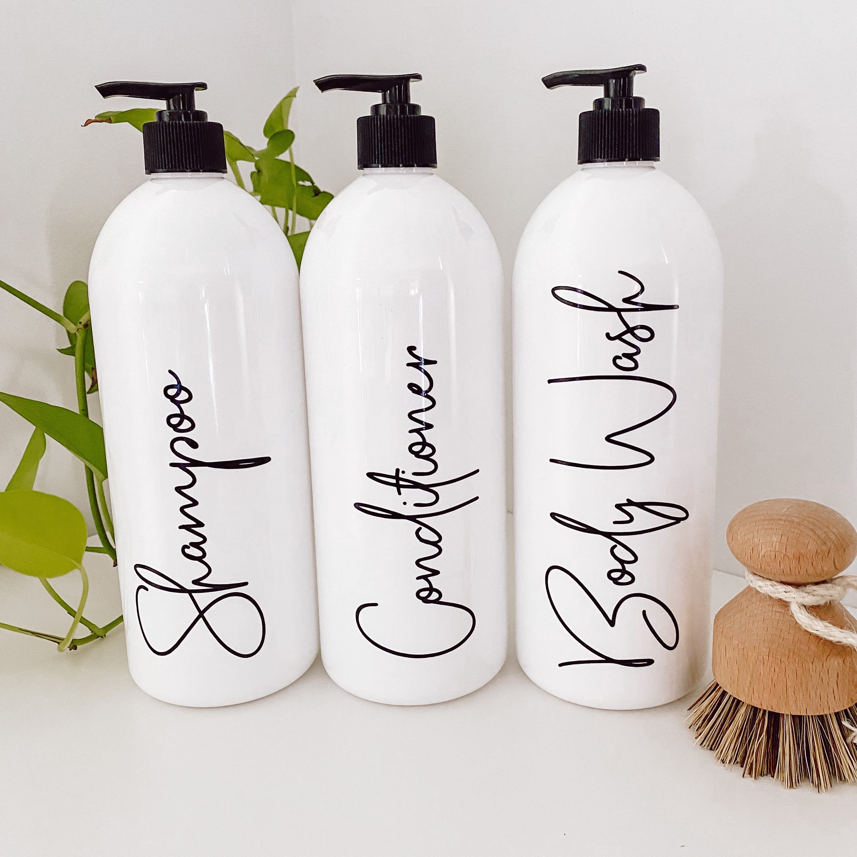 Bathroom Pump Bottle Set WITH LABEL Set of 3 Shampoo Etsy Australia