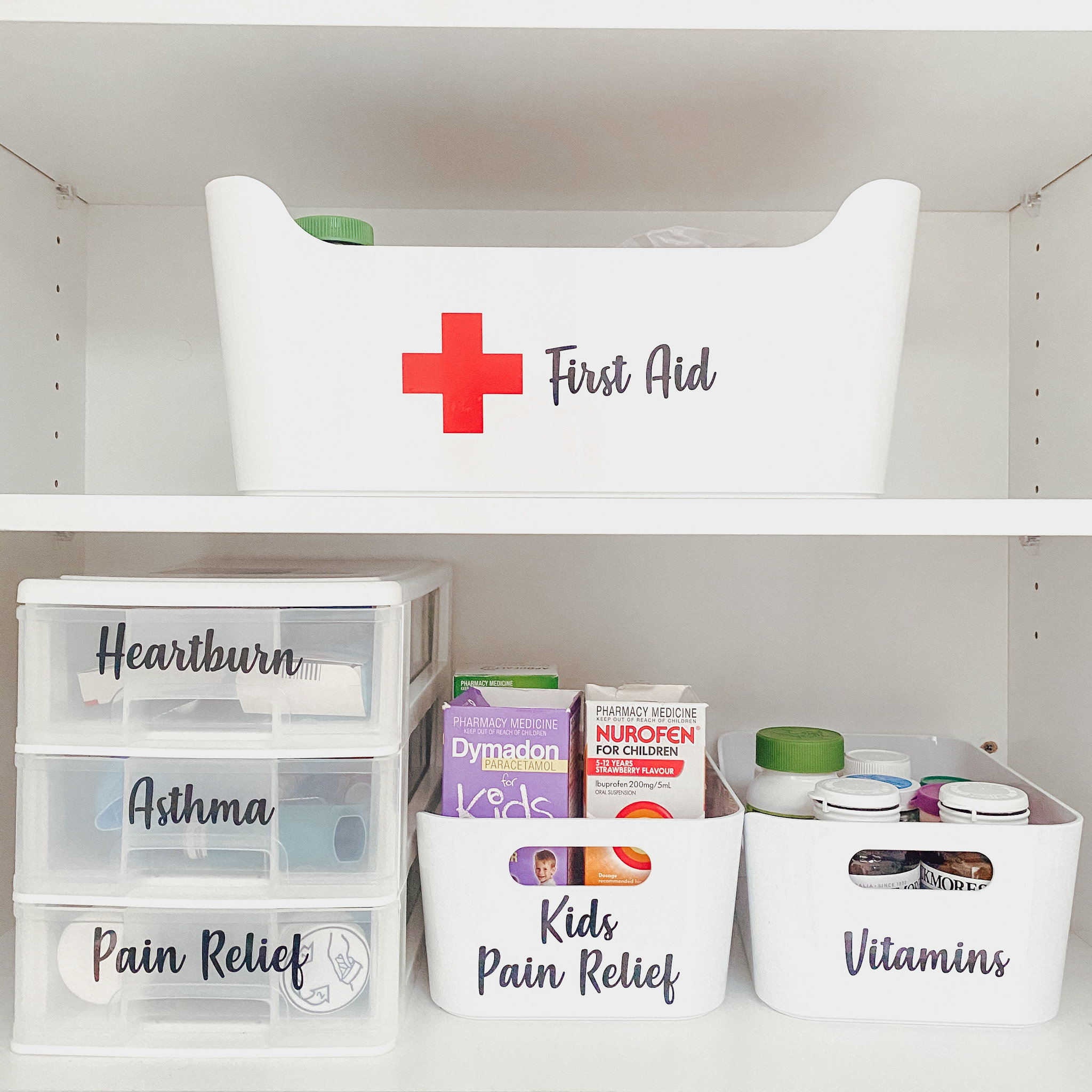 Medicine Cupboard Labels First Aid Labels Home Storage Etsy