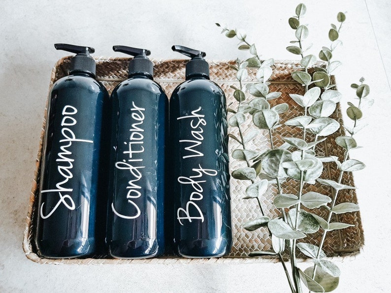 Bathroom Labels LABEL ONLY Shampoo Bottle Label Custom Etsy Australia