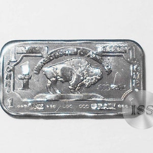 Fine .999 Molybdenum Ingot, Pure 1 Gram Buffalo/Bison Bar, Part of a Unique Collectable Series 1g   Dimensions 15mm X 8mm Elemental Metals