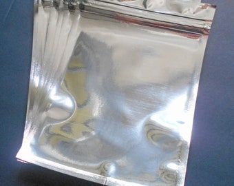 WACCOMT Pack Pack Of 100 Silver Mylar Bags, Pure Aluminium Foil, Flat Food Storage Bag, Open Top, Heat Seal, Vacuum Bags For Coffee Beans With Tear Notch, 5 X 7 Cm (1.97 - View #5