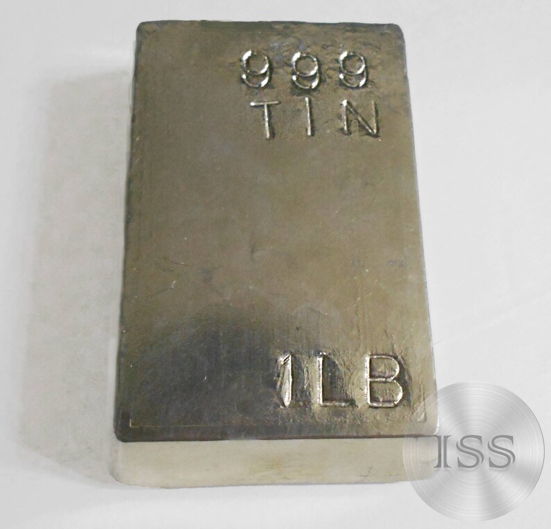 Fine .999 Tin 1 Pound Bar 1lb of Pure Tin Collectable Etsy