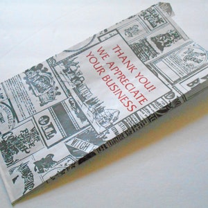 100 sztuk torebek na leki 10"x5"x2" cali rozszerzalna papierowa torba apteczna do aptek, opakowania na recepty detaliczne, styl vintage