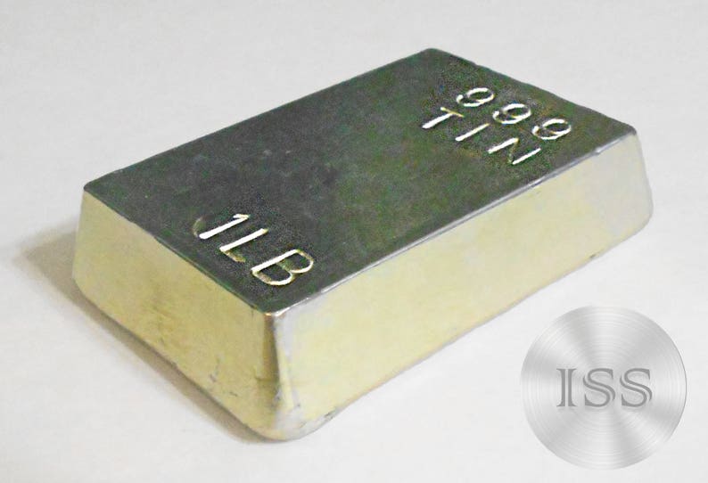 Fine .999 Tin 1 Pound Bar 1lb of Pure Tin Collectable Etsy