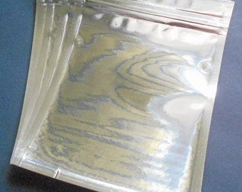 Silver Mylar Zipper Bag, 5x7 Heat Sealable Tamperproof Packaging