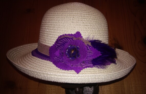 purple bowler hat