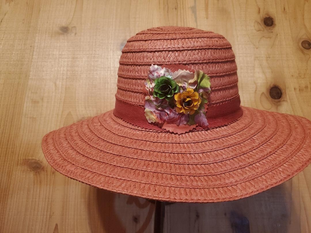 CORAL SUN HAT | Etsy