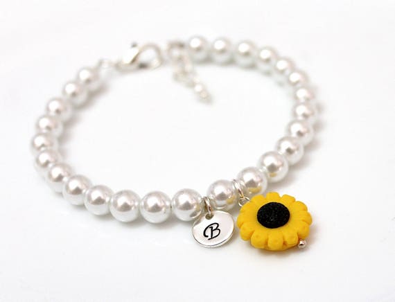 etsy flower girl bracelet