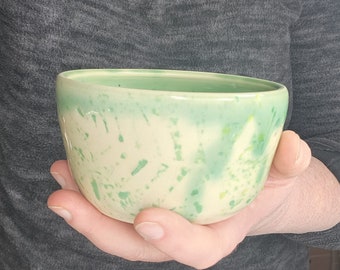 pottery bowl, cereal bowl with ferns, soup bowl handmade ceramics ceramic bowl, botanical decor stoneware dinnerware stoneware bowl under 20