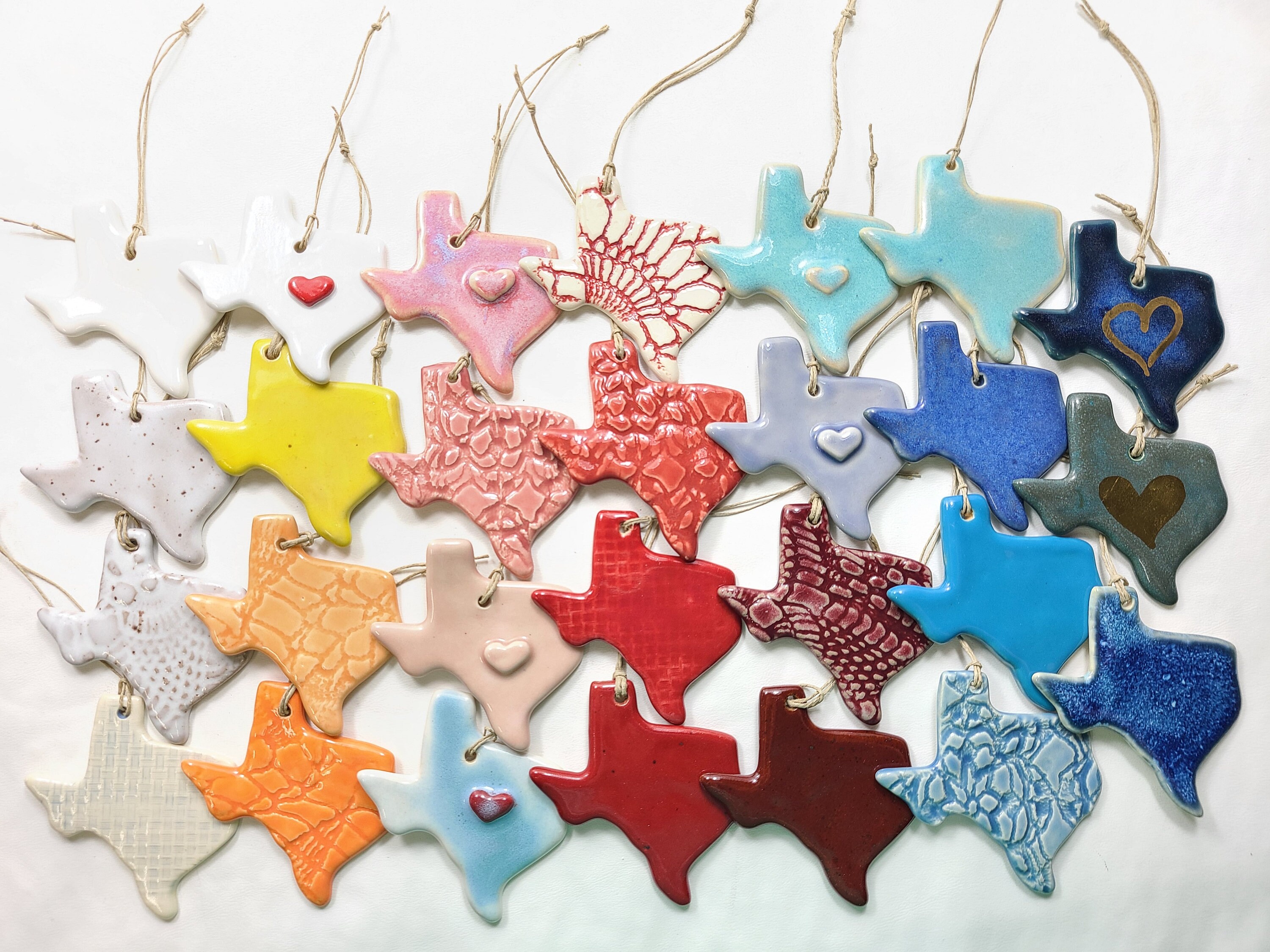 TX Ornament Handmade Pottery Christmas Ornament Ceramic Etsy