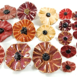 Veterans day ceramic poppies