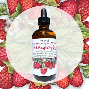 Organic Red Raspberry Seed Oil to Protect and Nourish Skin •  4oz of Pure Red Raspberry Seed Oil