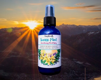 Vanilla Mint Air & Body Mist • Cooling Body Spray • Refreshing Peppermint Spray • Energizing Spray • 4oz. Vanilla Spearmint Peppermint Mist