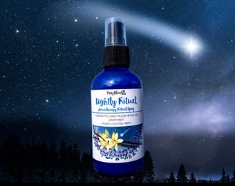 Natural Pillow Spray, Vanilla Lavender Pillow Mist, Linen Spray, Calming Room Spray, Bedtime Spray, Relaxing Linen Mist • 4oz