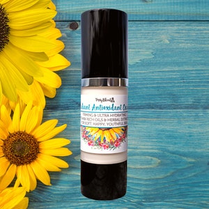 Organic Antioxidant Face Cream for Dry or Mature Skin • Vitamin Rich Vegan Face Cream • Daily Face Moisturizer for Youthful Skin