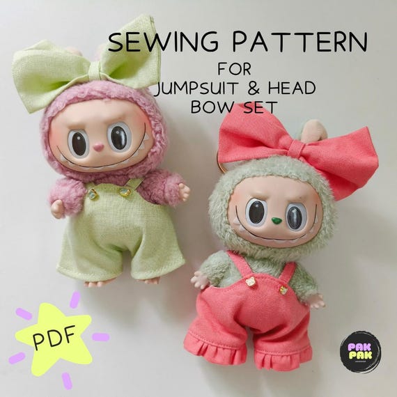 PDF Pattern for Labubu Jumpsuit With Detailed Sewing Guide